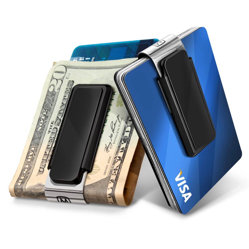 M-Clip Money Clip (Black) - Minimalist Slim Wallet Alternative for Front Pocket Carry - Cash and Credit Card Holder for Men - Image 1